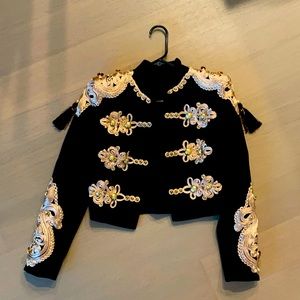 Velvet Jacket with Gold embroidery